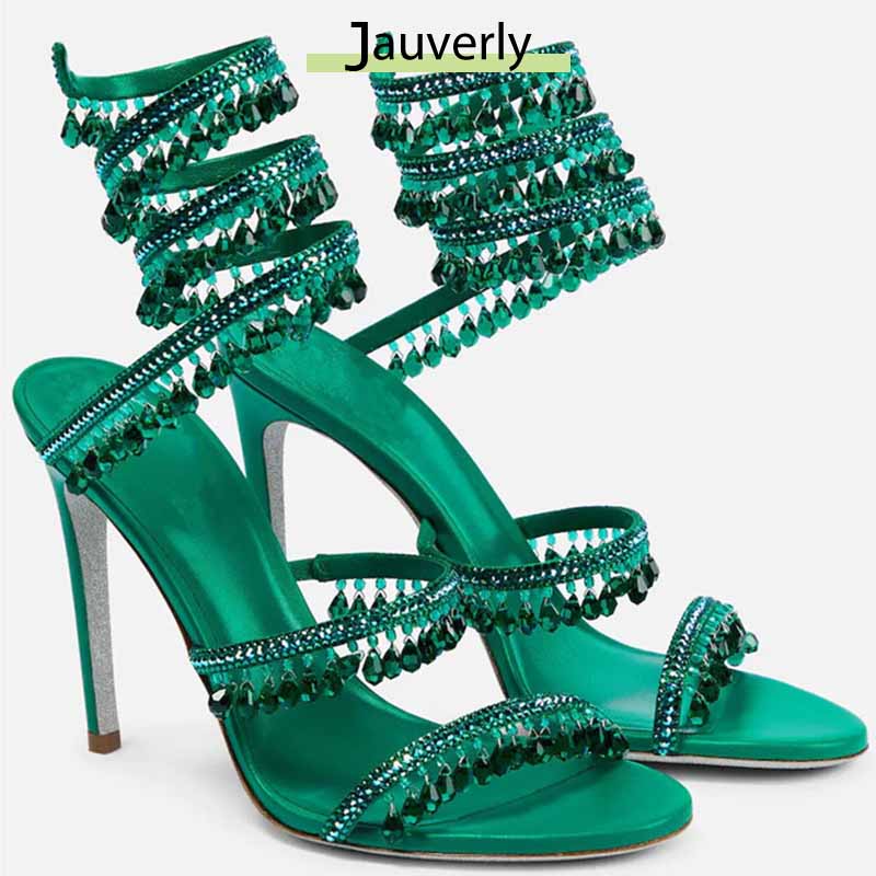 Gladiator Sandal Women - 2026 Women's High Heels New Rhinestone