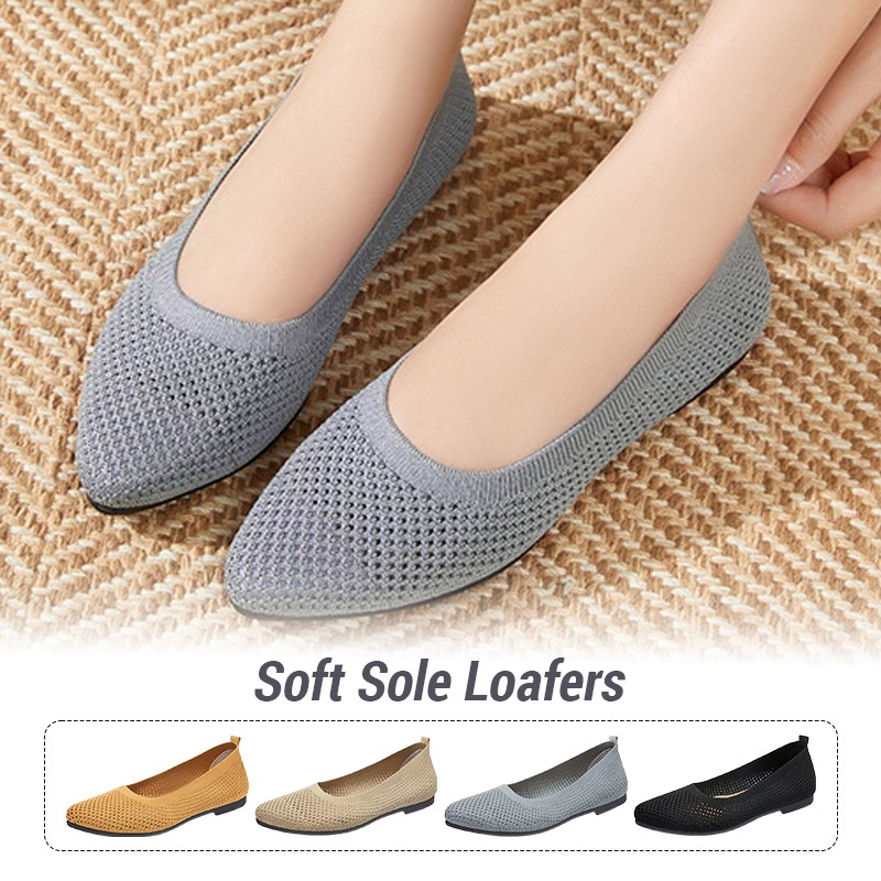 Women Flat Shoes Knitted Loafe - огляд і ціна Ballet Flat Women