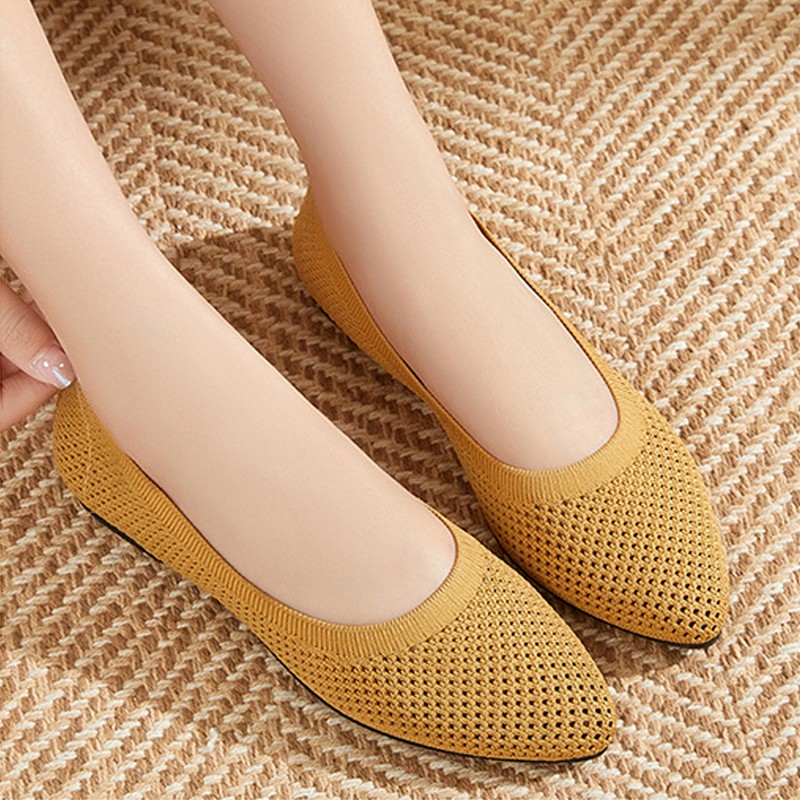 Women Flat Shoes Knitted Loafe - огляд і ціна Ballet Flat Women