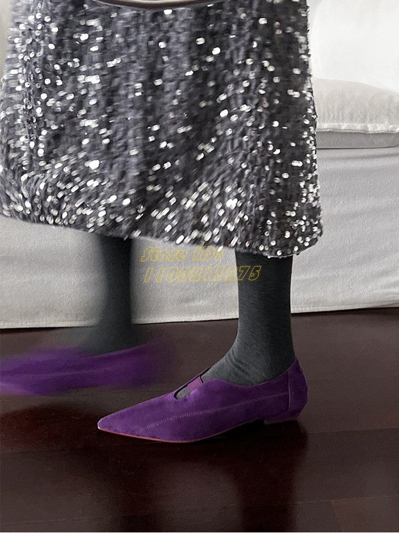 Purple Suede Pointy Toe Pumps  - огляд і ціна Women Shoes Winter