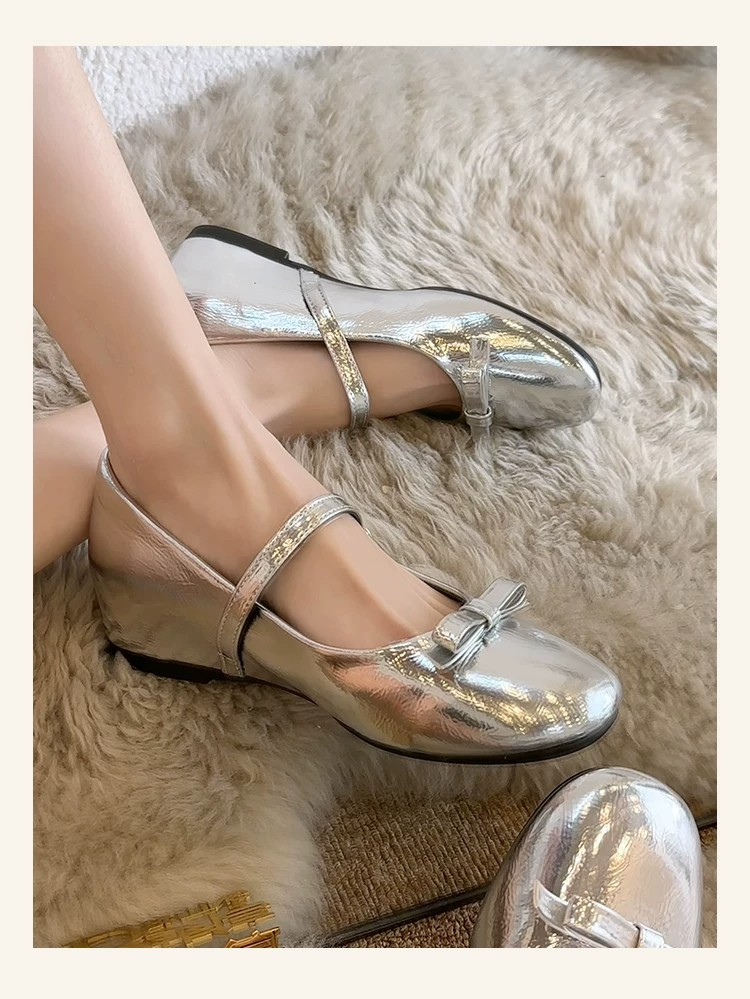 French-style bow square-toe fl - огляд і ціна Ballet Flat Women