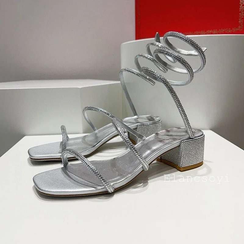 Square Toe Chunky High Heels S - огляд і ціна Gladiator Sandal Women