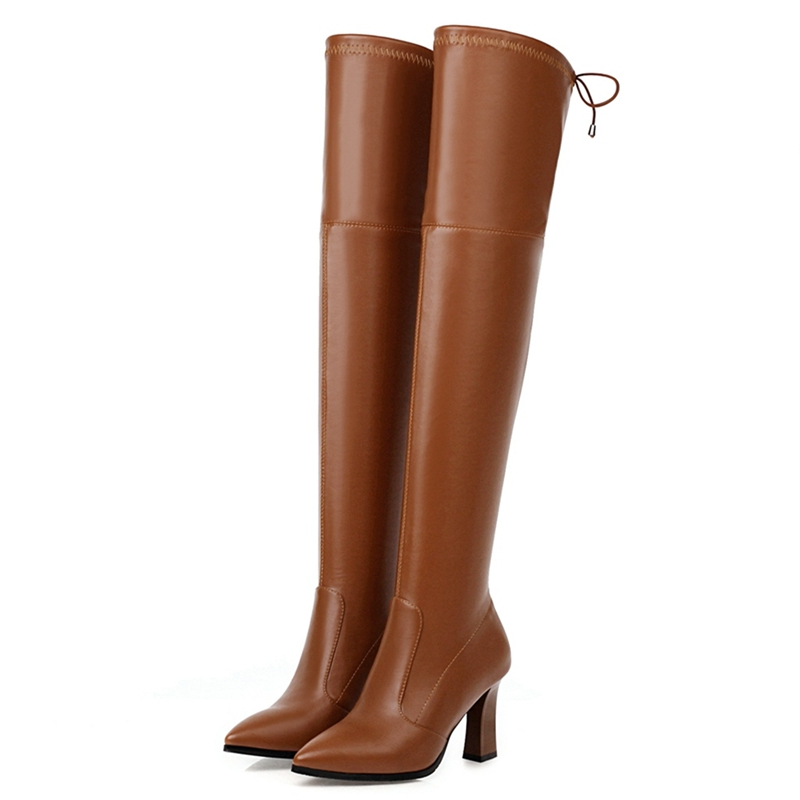 Elastic Thigh High Boots Women - огляд і ціна Women'S Shoes Big Feet