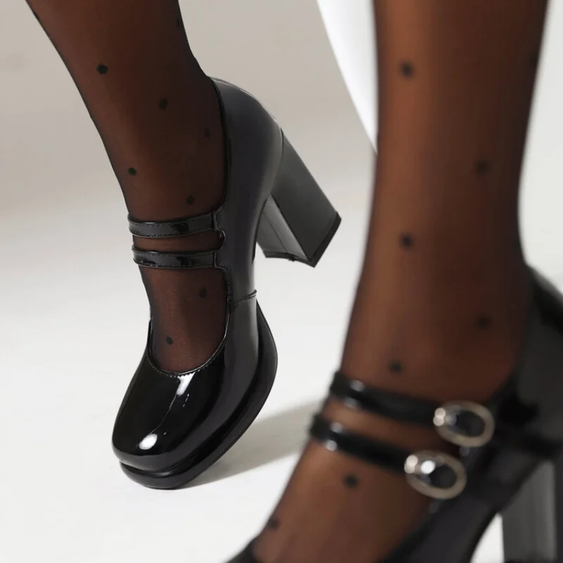 2024 New Patent Leather Double - огляд і ціна Women'S Shoes Big Feet