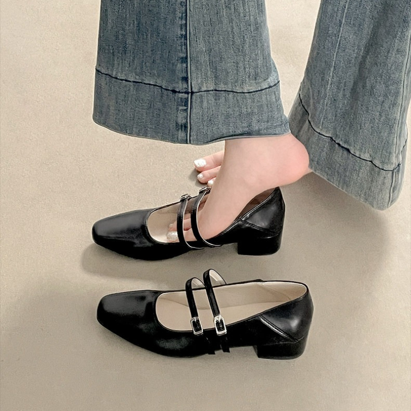 Square Toe Low Heel Women Silv - огляд і ціна Women Shoes Casual