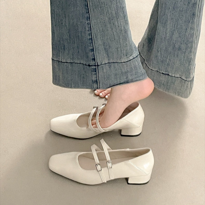 Square Toe Low Heel Women Silv - огляд і ціна Women Shoes Casual