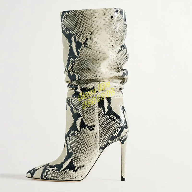 Mid Calf Vegan Snake Skin Boot - огляд і ціна Women'S Shoes Vegan