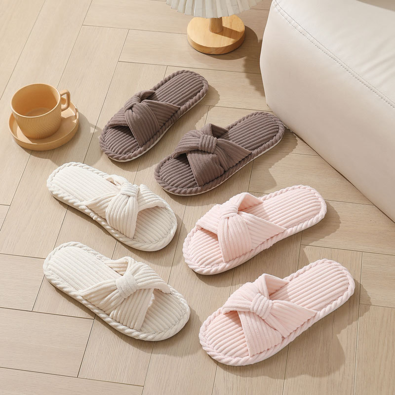 Corduroy Cross Strap Home Slip - огляд і ціна Women Shoes Winter