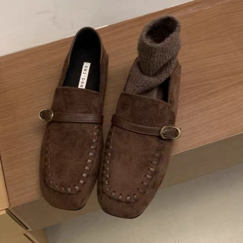 Elegant Suede Square Toe Flat  - огляд і ціна Women Shoes Brands